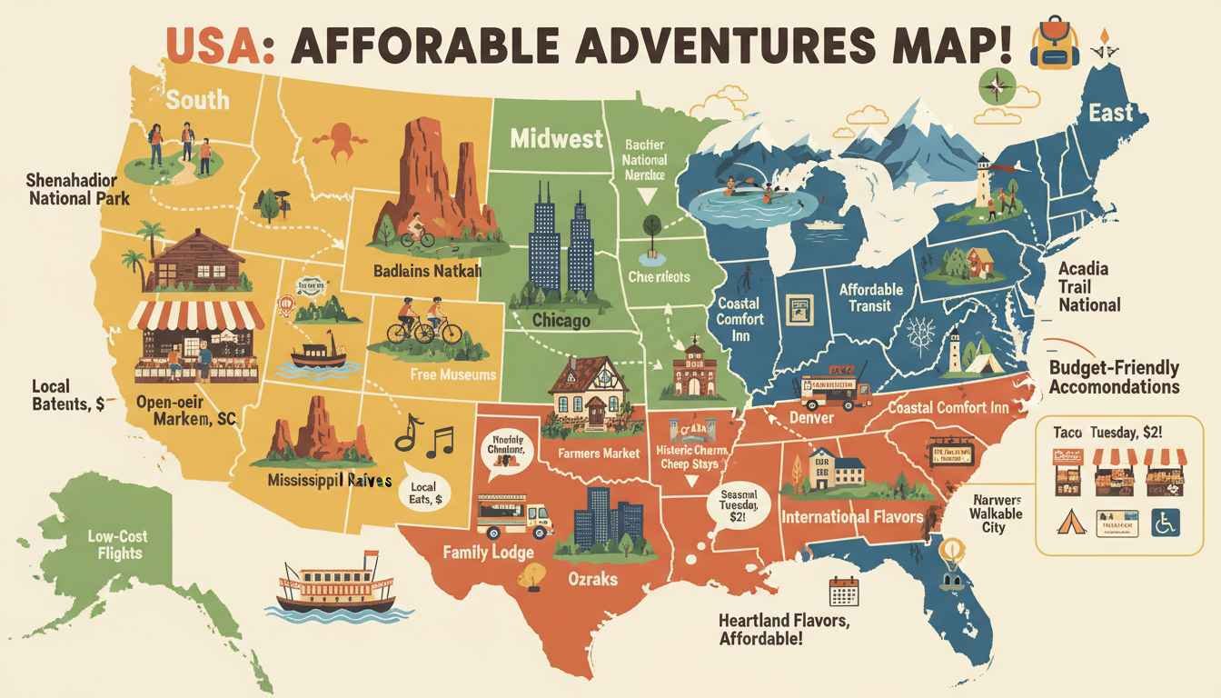 cheapest places to visit in the usa