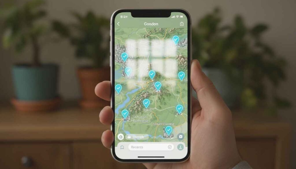 how to see places visited on iphone